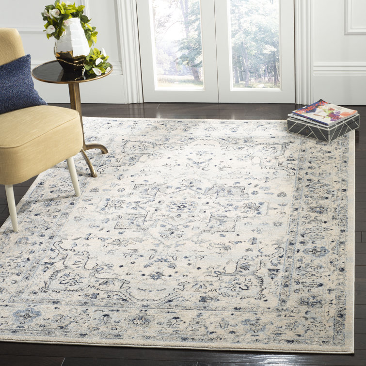 Charlton Home® Jase Oriental Ivory/Light Blue Area Rug & Reviews Wayfair